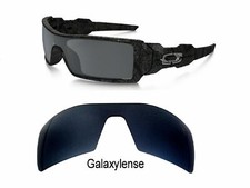 Galaxy Replacement Lenses For Oakley Oil Rig Sunglasses Black Iridium Polarized