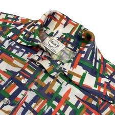 NEW VTG Medici Men's Performance S/S Polo Shirt Colorful Geometric • Large