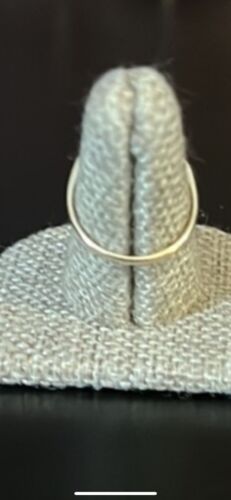 Ring 0,75 kt natürlicher blauer Saphir Jubiläumsring 14 K Gelbgold Größe 7 - Bild 5 von 11