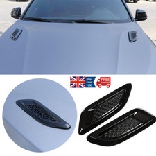ABS Black Hood Vent Trim Cover For Land Rover Range Rover Evoque 2012-2018