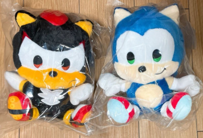 SEGA Fave SONIC & FRIENDS Sonic Shadow Plüsch M 2er Set Puppe 2024 JPN Limited