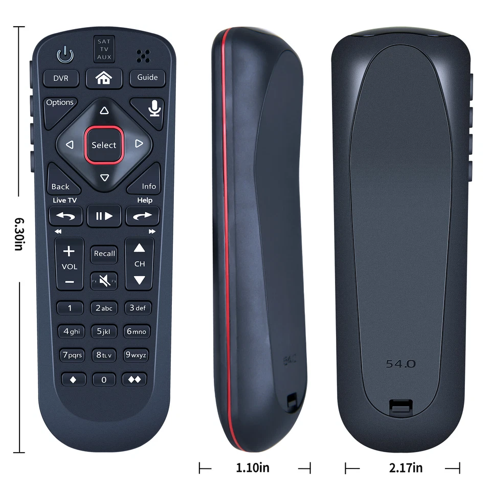 For Dish 54.0 Remote Control for The Hopper With Voice/Backlight - Image 3 of 4