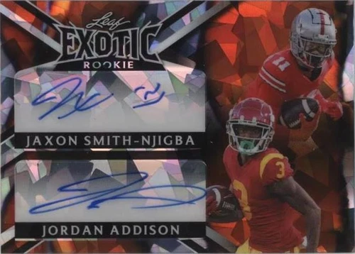 2023 Leaf Exotic Young Stars Edition Jaxon Smith-Njigba Jordan Addison #DA-23