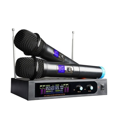 UHF Dual-Kanäle Wireless Microphone System Handheld Dynamic Mic für Party