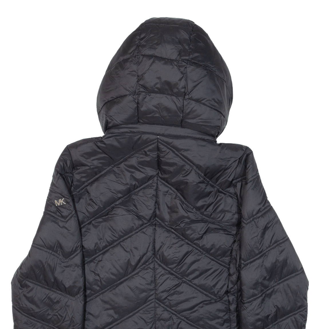 MICHAEL KORS Insulated Womens Puffer Jacket Black Nylon Hooded S