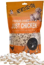 Just Chicken Freeze Dried Dog & Cat Treats Food Topper 5.1oz (145g) Tasty Chews