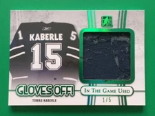 TOMAS KABERLE (TORONTO) 2017 IN THE GAME USED  GLOVES OFF GLOVE CARD GO-11  /5