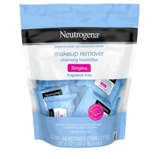 Neutrogena Fragrance-Free Makeup Remover Face Wipe Singles, 20 Count