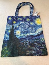 Van Gogh Art Tote Bag Arty Gift Present Blue Starry Night Vincent Shopper Large