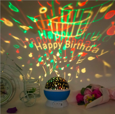 LED Rotating Projector Starry Night Lamp Star Sky Romantic Projection Light