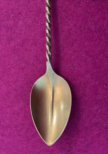 Gold Washed Sterling Silver Dominick & Haff Twist Handle Demitasse Spoon 4.2" - Picture 4 of 7