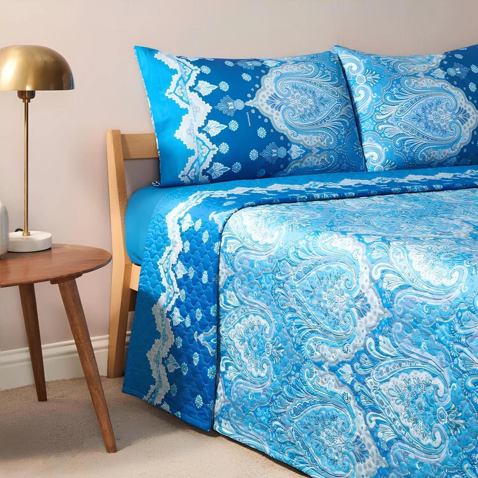 Copriletto Trapuntato Matrimoniale in cotone Bassetti Granfoulard Art Isolabella - Immagine 2 di 4