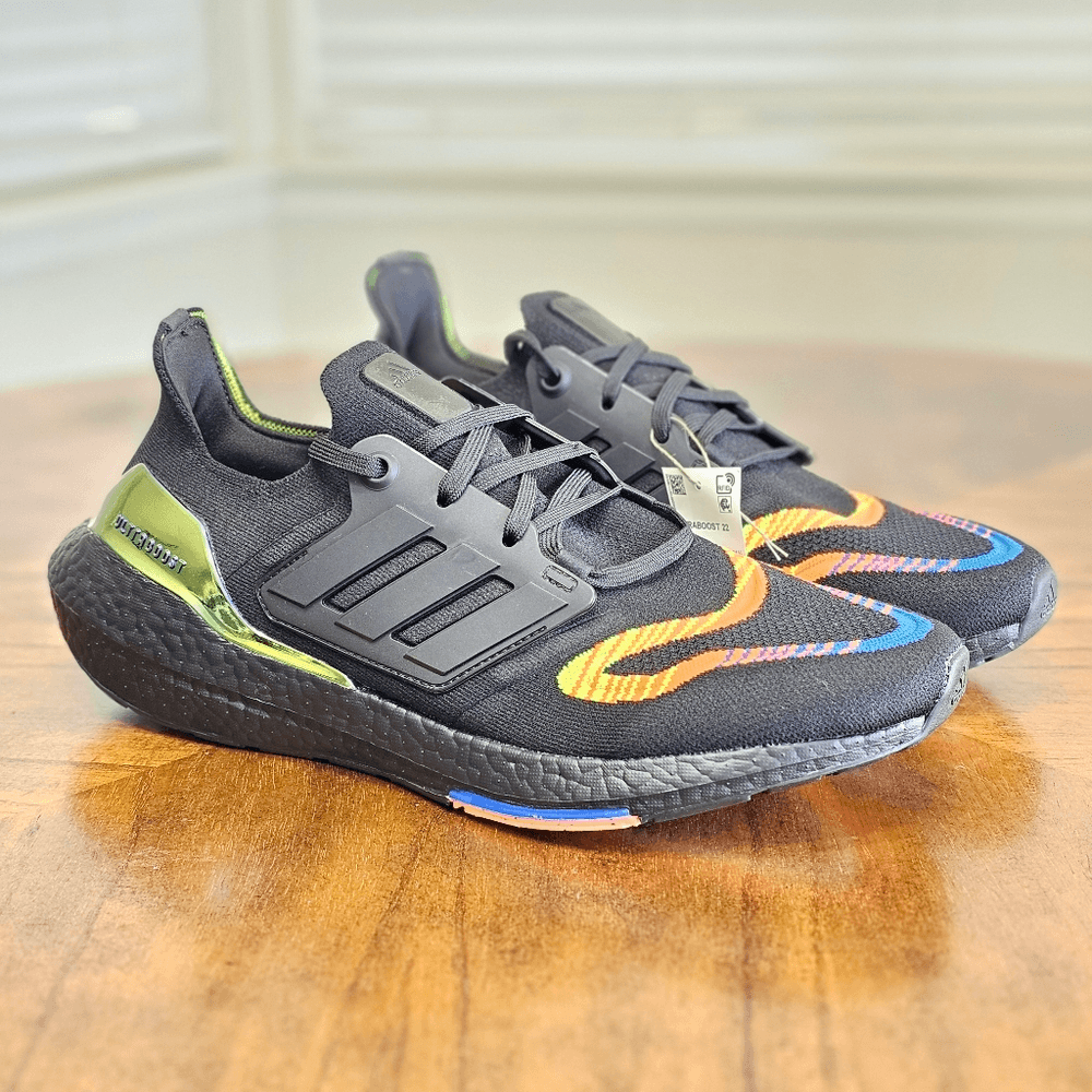 Adidas Ultraboost 22 \'Al Rihla\' Linear Energy Black 12 Gold Running Shoes HQ0965 adidas Ultra Boost 22 Linear Energy Black Men main image 4