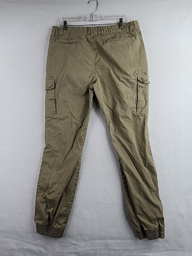 Chip & Pepper Mens Beige Distressed Cargo Pocket Elastic Cuff Pants Size 36 x 31 - Picture 5 of 8