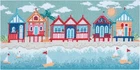 Trimits Counted Cross Stitch Kit - Summer Beach Huts - Large Design