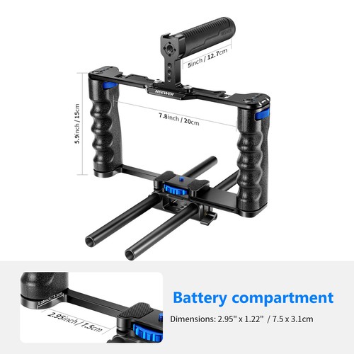 NEEWER Aluminum Alloy Camera Cage,Filmmaking Rig with Top Handle for Sony - Picture 6 of 8