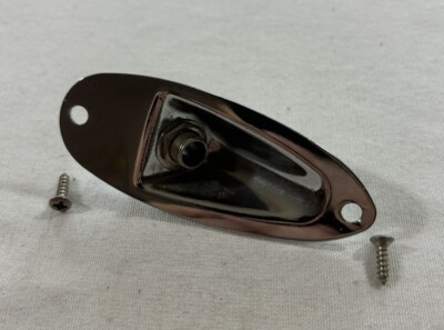 2006 Squier Stratocaster Standard Guitar 1/4'' Chrome Boat Output Jack w/ HW