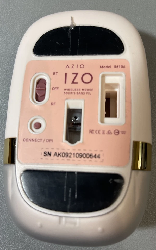 Azio IZO Wireless Bluetooth Mouse with Round Ergonomic Form, Baroque Rose - Image 2 of 3