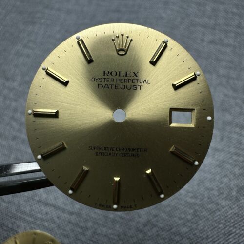 Rolex Datejust Stunning Champagne Stick Baton Cadran For 16233 16238 16203 16208 - Photo 2 sur 4