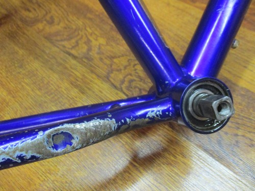 RARE VINTAGE GARY FISHER EVOLUTION STEEL 26" FRAME 88M PRESS FIT BB 16" PURPLE - Picture 5 of 12