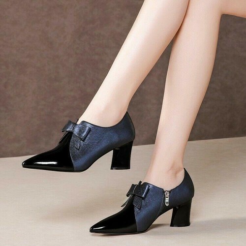 Womens Fashion Pointy Toe Bowknot Side 