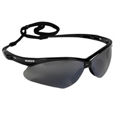 V30 Nemesis Safety Glasses, Black Frame, Smoke Anti-Fog Lens