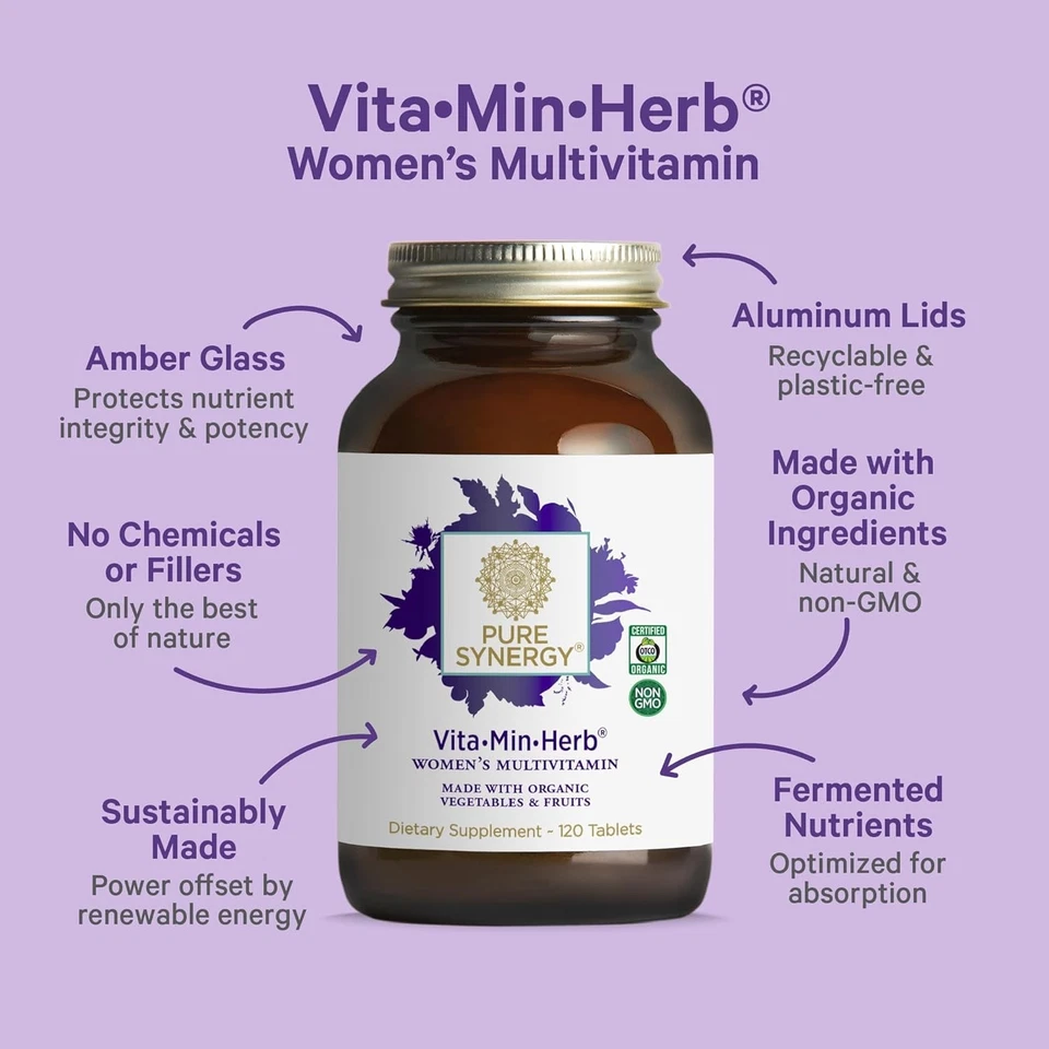 Hierba PURE SYNERGY Vita·Min· para mujer | Multivitamínico integral para mujer... Foto 3 de 4