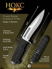 HOKC Midgard Knife 613-00851 Tactical Combat Russian Knife ( Rare 00851 Model )