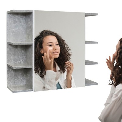 Hängeschrank ''Manni'' Marmor Optik, 1-türig, mit 6 Seitenflächen 900x550x130