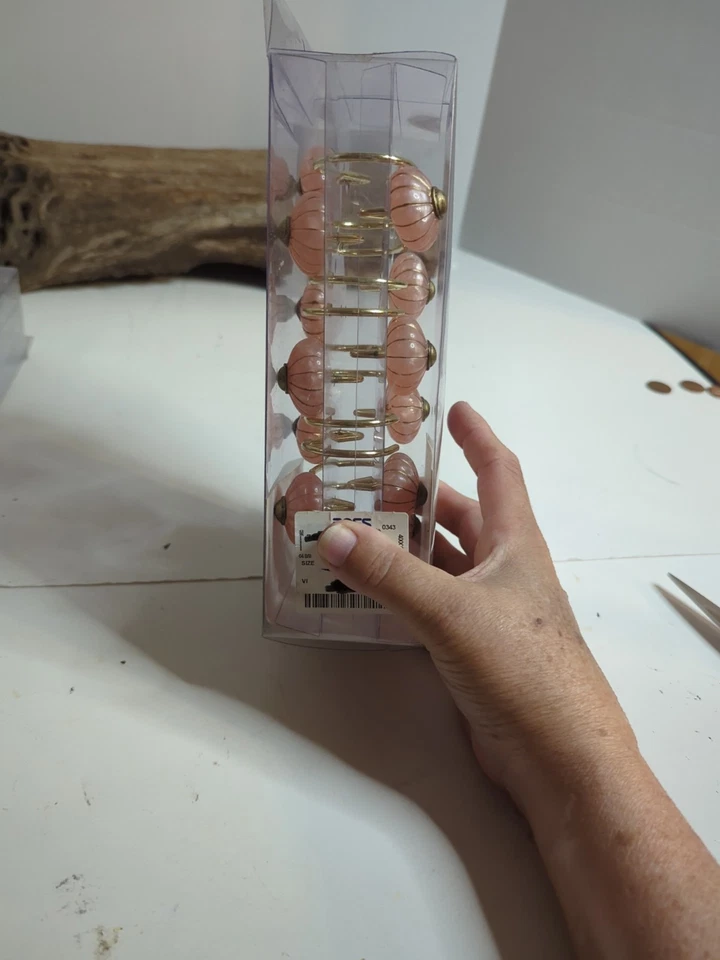 12 Ganchos de Ducha de Lujo Rosa y Dorado Resina Roma Nuevos Foto 2 de 4