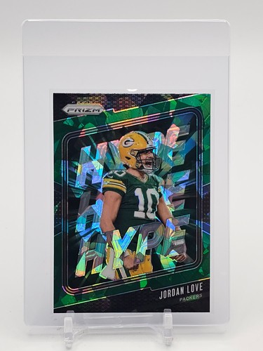 JORDAN LOVE 2024 PANINI PRIZM MVP HYPE GREEN CRACKED ICE #2 PACKERS Q7712