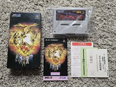 Shin Megami Tensei II Super Famicom CIB Complete Manual Inserts Cleaned Boxed