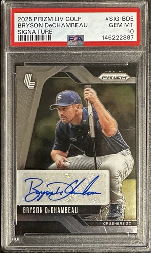 Bryson DeChambeau #11 2025 Panini Prizm LIV Signature card