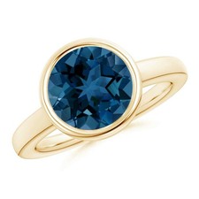 London Blue Topaz Gemstone 925 Sterling Silver Elegant New Solitaire Ring