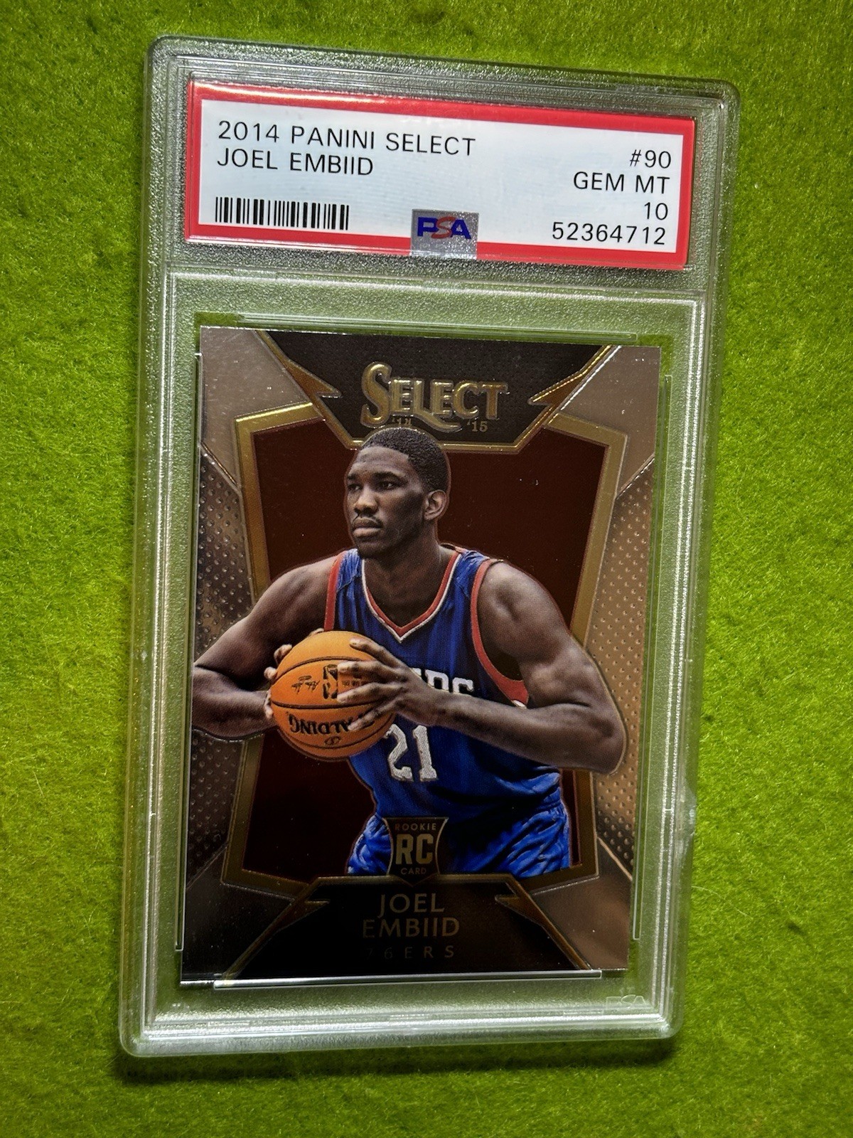 Joel Embiid PSA 10 ROOKIE CARD GEM MINT 76ers 2014-15 Panini Select CONCOURSE RC view 7