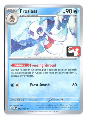 4x Pokemon Froslass 053/167 TWM Non Holo Prize Pack Series 7 Playset