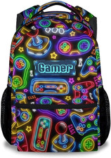 Backpacks for Boys - Cool Gamer Travel Backpack for Kids - 17 Inch Bookbag for E