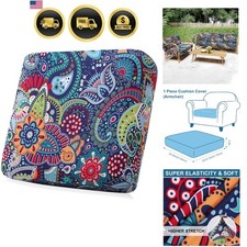 Printed Couch Cushion Covers, Stretch Soft Couch Covers for Sofa, Washable No...