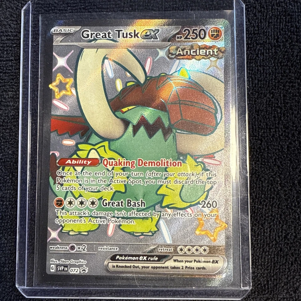 Great Tusk ex 072 Sv: Scarlet & Violet Promo Cards Holo - Image 3 of 3