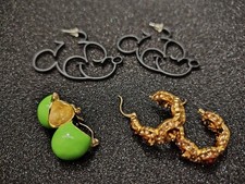 Mickey Mouse Hoop Glazed Crystal Stud Earring 3 Pcs Daily Fashion Adult Gift