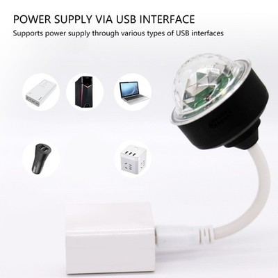 Rotating Multicolor LED Stage Light with Automatic Projection for Home Parties