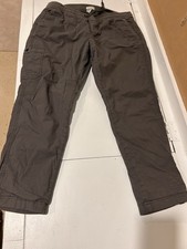 Women  s Gray Lands End Lined Pants Size Large With Draw String