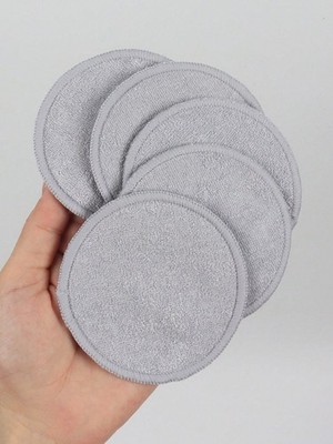 Grey Reusable Makeup Remover Pads 20 Pieces Washable Gentle For All Skin