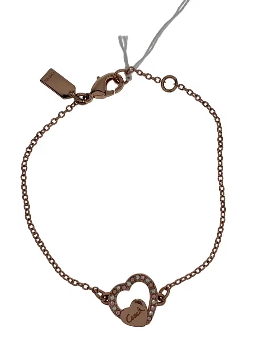 COACH Heart Bracelet Pink Gold Women's