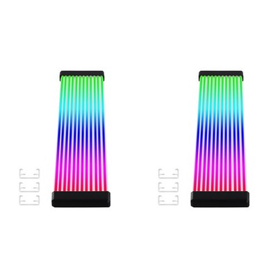 2X RGB-LED-Streifen ARGB-Sync-Board für Computer-Netzteil GPU-Grafikkartenk7558
