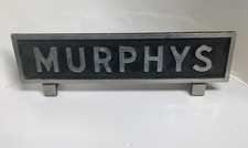 RARE Vtg 40s 50s GC Murphy's 5&10 Store Cast Metal Window Counter Display Sign