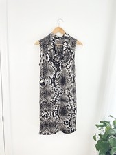 Michael Kors M Brown Snake Skin Print Sleeveless Sheath Dress Women’s Medium 