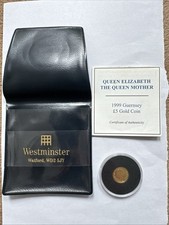1999 Queen Elizabeth the Queen Mother &pound;5 Coin, 24ct, 1.2g, Five Pound