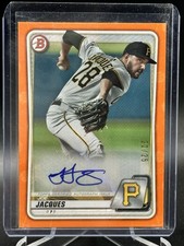 2020 Bowman Joe Jacques AUTO Orange #’d /25 Pirates Autograph New York Mets