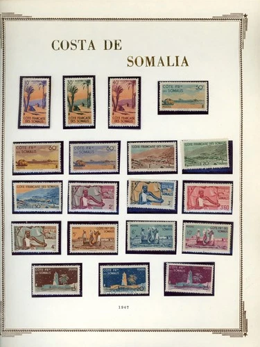 FRENCH SOMALI COAST Album Page Lot #287 - SEE SCAN - $$$